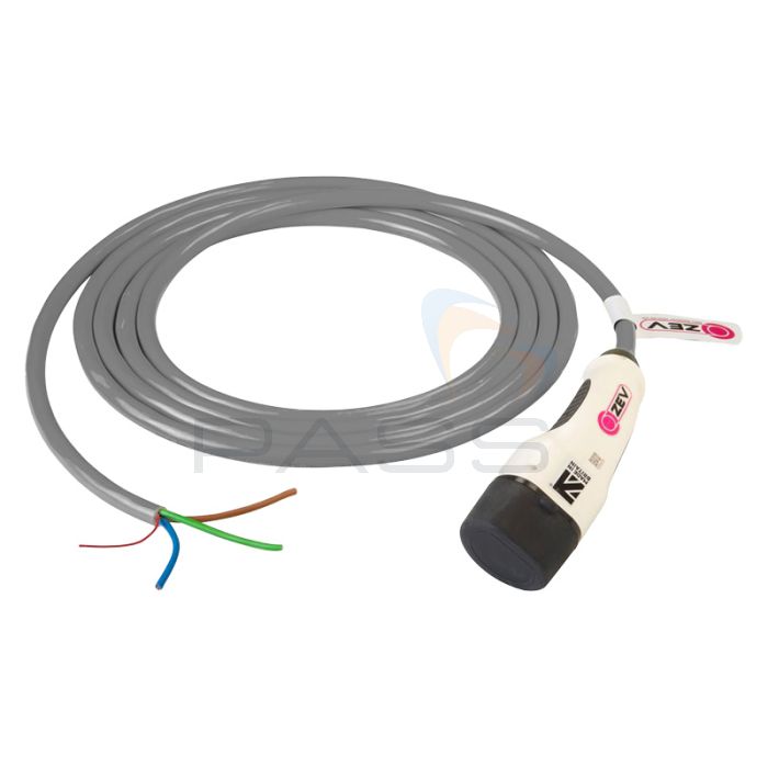 ZEV Tethered-Type2, 32A, Single Phase, Straight, Discreet Grey, 5m or 10m 1