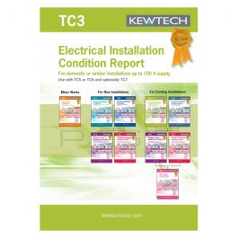 Kewtech TC3 Electrical Installation Report Installations to 100A 18TH EDITION