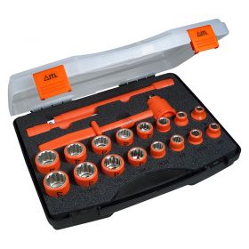 ITL 03095 19 Piece Socket Set - 1/2 Inch Square Drive