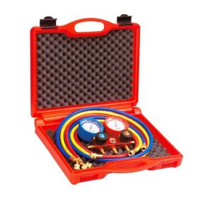 Rothenberger 170600 2 Way II Standard Manifold Set, Assembly Aid with Hoses (for R22, R134A, R407C, R404A)