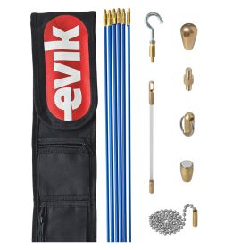 Evik Cable Pulling Fibreglass Six Rod Kit - With Case 