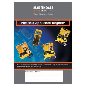 Martindale PAT Register Log Book MARPATREG 