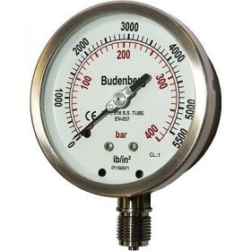 Budenberg Model 726 Classic 63mm S/S Gauge, with 1/4