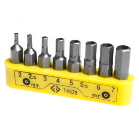 CK Tools T4528 Hexagon Screwdriver Bit Set (8x)