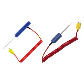 Comark Penetration Probe – Sub Min Connector, Type K, -50°C to +250°C Range, Blue Handle - Micro Tip or Thin Tip Options