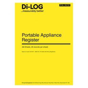 DiLog DLC107 PAT Testing Log Book Cover