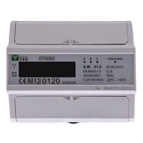 RDL DTS353 100A Three Phase Electronic Meter w/ LCD Display (Pulse Output, DIN Rail Mounted) 1