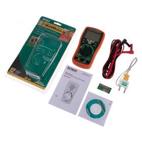Extech EX330 12-Function Mini Multimeter + Voltage Detector kit