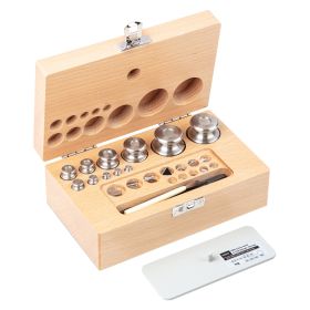Kern 343 Weight Sets, M1, Knob, Stainless Steel Fine Turned (OIML), Wooden Case (1 mg - 50 g to 10 kg) - Choice of Set