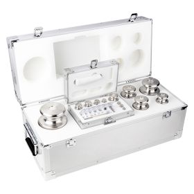 Kern 333 Weight Sets, F2, Knob, Stainless Steel Fine Turned (OIML), in Aluminium Case (1 mg - 50 g to 10 kg) - Choice of Set