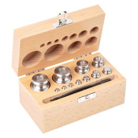 Kern 334 Weight Sets, F2 (1 g - 50 g to 10 kg) Knob, Stainless Steel Fine Turned (OIML), Wooden Case - Choice of Set