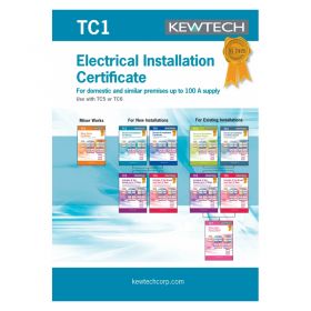 Kewtech TC1 Electrical Installation Certificates - 40 Sheets