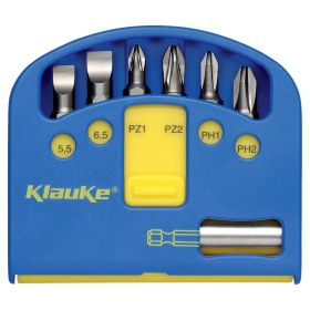 Klauke KL340 Bit Box Swift, 7 Pcs, ¼