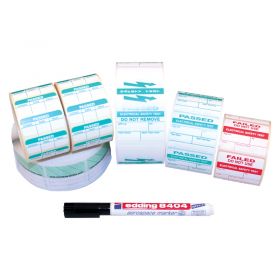 PAT Label Kit - 500 Pass, 250 Fail, 500 Cable, 500 Plug & 500 Laminate