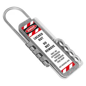 Heavy-Duty Stainless Steel Lockout Hasp - 8 Hole