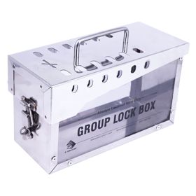 Lockout Lock LT-GLB-SS Group Lock Box - Stainless Steel