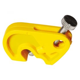 Yellow Miniature Circuit Breaker Lockout with Twisting Screw