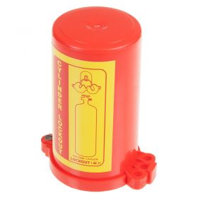 Red Gas Cylinder Lockout - Fits Up to 35mm Diameter Stem