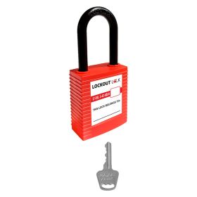 Lockout Lock Series 3 Premier De-Electric Padlock with 42mm Nylon Shackle - Key Different - Choice of Colour