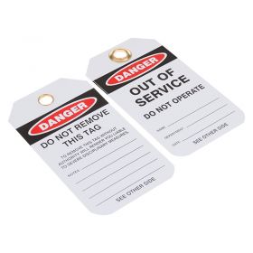 10 x Lockout Tags - 'Out of Service: Do Not Operate'