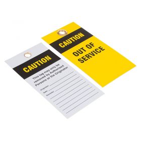 10 x Lockout Tags - 'Caution: Out Of Service'