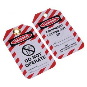 10 x Lockout Tags - Do Not Operate with Switch Symbol