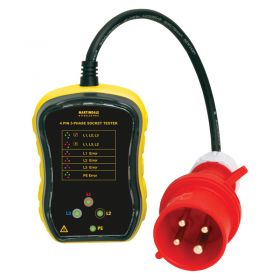 Martindale 3-Phase Industrial Socket Tester - 4 Pin, 16A