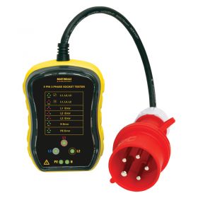Martindale 3 Phase Industrial Socket Tester - 5 Pin, 16A