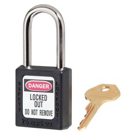 Master Lock 410 Zenex Thermoplastic Safety Lockout Padlock - Black