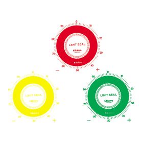 Mitutoyo Limit Stickers Set for Series 2 Dial Indicators (10 pcs) - Red, Yellow, or Green