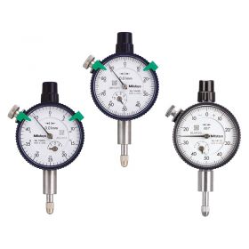 Mitutoyo Series 1 Compact Dial Indicator: 1-5mm / .05-.125" (Grad: 0.002-0.01mm / .0001-.001") - Choice of Features