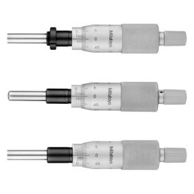 Mitutoyo Series 150 Carbide Tip Medium Standard Micrometer Head (0-25mm or 0-1") - Flat or Spherical (SR4) End & Verner or Reverse Grad.