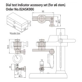 Mitutoyo Test Indicator Attachment Set, I-Checker - ø6mm or ø8mm Stems