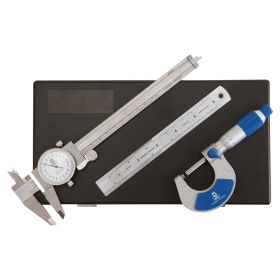 Moore & Wright MW200-SET2 Micrometer, Dial Caliper & Rule Set
