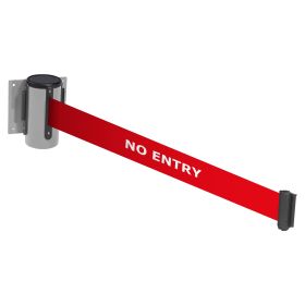 OBEX Wall Mounted Belt Barrier - NO ENTRY