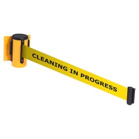 OBEX Wall Mounted Belt Barrier - CLEANING IN PROGRESS