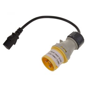 PAT Testing Adaptor IEC 320 Socket to 110v Plug 16amp 110volt 2P+E Plug