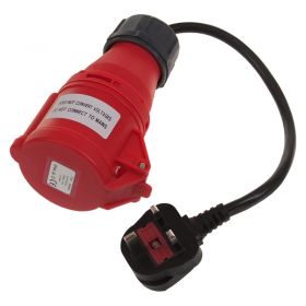 Pat Adaptor - 240V Plug to 415V 32A 4-Pin Socket