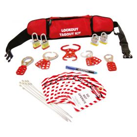 Lockout Essential Kit w/ Padlocks, Hasps, Tags & Pouch