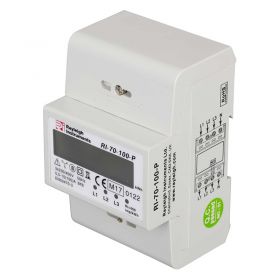 RDL RI-70-100-P 100A Three Phase Electronic Meter w/ LCD Display (MID, Pulse Output, DIN Rail Mounted)