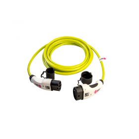 ZEV Type2-Type2, 32A, 3 Phase EV Charging Cable, Straight, Hi-vis Lime Green, 5m, 10m or 20m