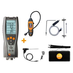 Testo 327-1 Flue Gas Analyser Standard Kit, Gas Leak Detector, & CPA1 Probe Set
