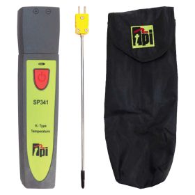 TPI SP341C1 Smart Single Temperature Meter c/w A341SP Pouch & FK13M Immersion Probe