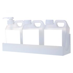 Wall Mountable White Metal 3x1Ltr Jerry Can Rack