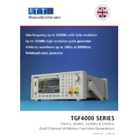Aim-TTi TGF4000 Series Dual Channel Arbitrary Function Generator - Datasheet