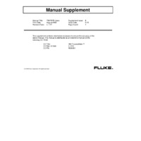 Fluke 787B & 789 ProcessMeter™ - User Manual Supplement