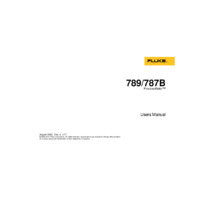 Fluke 787B & 789 ProcessMeter™ - User Manual