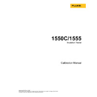 Fluke 1550C & 1555 Insulation Resistance Tester - Calibration Manual