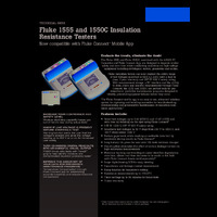 Fluke 1550C & 1555 Insulation Resistance Testers - Datasheet