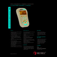 Metrel CS 2890 Power Calibrator & Simulator - Datasheet